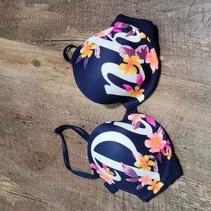 Pink lightly lined t shirt bra